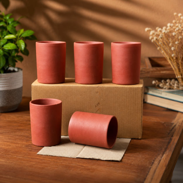 Earthen Pipe Glass Set of 6pc